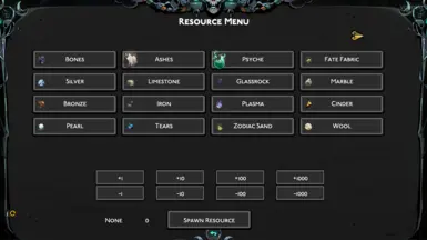 Resource Menu