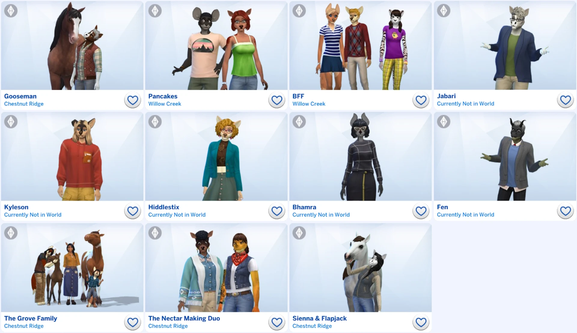 Furry Premade Sims at The Sims 4 Nexus - Mods and community