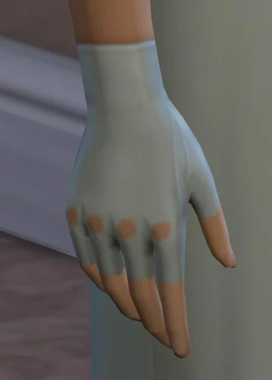White fingerless glove