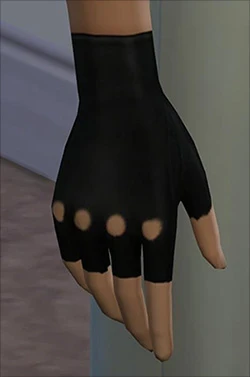 Black fingerless glove