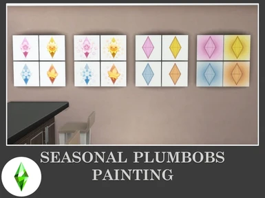 Seasonal Plumbobs Painting