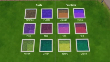 Custom Pool and Fountain Colours