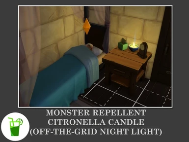 Monster Repellent Citronella Candle (Off-The-Grid Night Light)