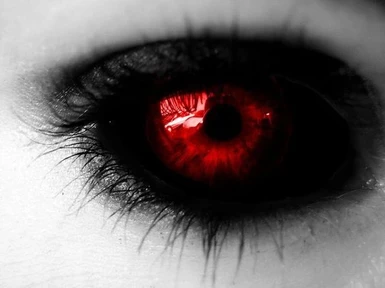 Red Eyes With Black Sclera
