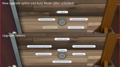 Upgrade Menu and Options