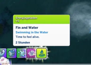When being in Water swimming