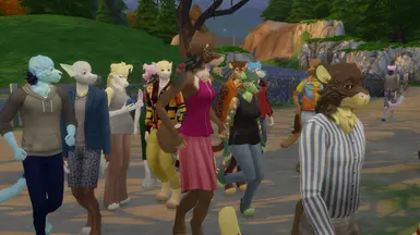 Some randomly furrified SaveState-Styled sims