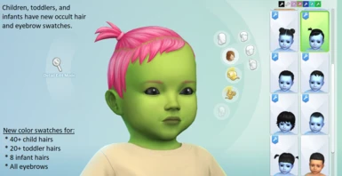 Occult Hair Colors for Children, Toddlers, and Infants