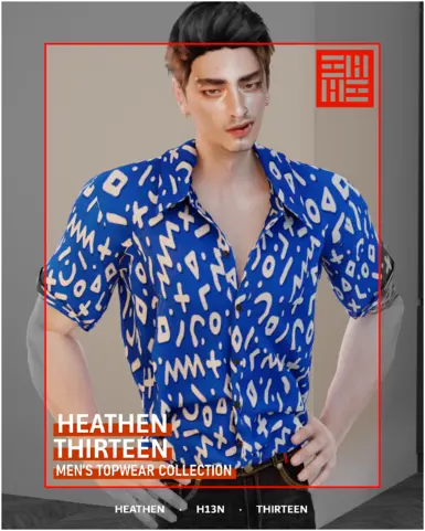 Semi Open Collared Shirt