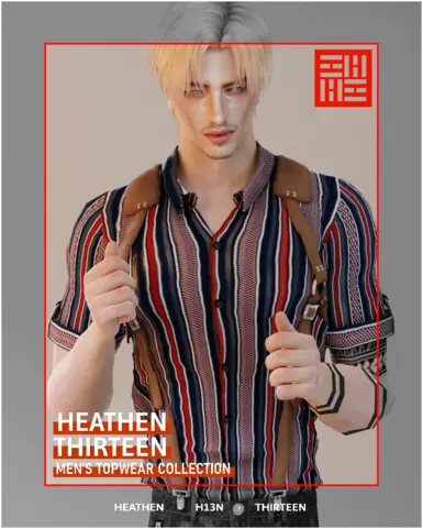 Harness Suspendered Casual Short Sleeve Shirt
