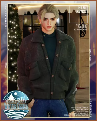 Men's Snap Button Winter Fleece Jacket with Mockneck Pullover