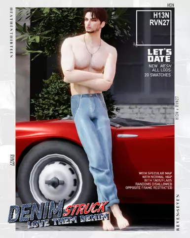 Single Cuff Relaxed Fit Denim Jeans