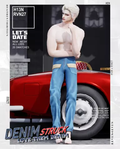 Classic Fit Front Pocket Denim Jeans