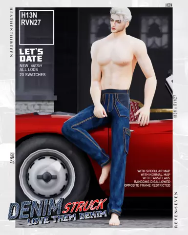 Stylish Straight Fit Cargo Denim Jeans