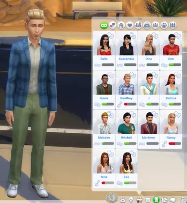 LIkes/Dislikes Set, Sims Know Each Other