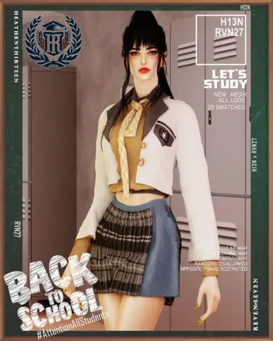 Women's Double Pleated Skirt Winter School Uniform