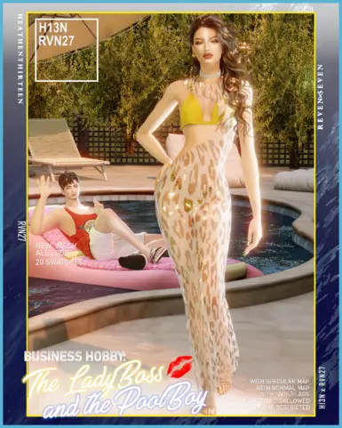Unique CutOut Maxi Mesh Dress Gold Bikini Accent