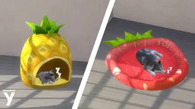 Strawberry Pineapple Pet Beds