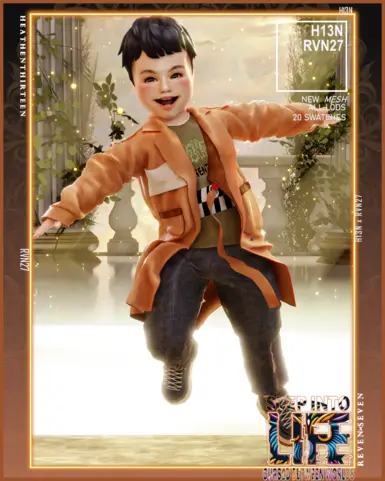 Toddler's Long Leather Trench Coat and Graphic Shirt
