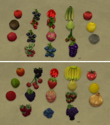 Before and after with the High Poly Garden