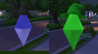 Spellcaster hat in 1.2, difference between black and colored hat.