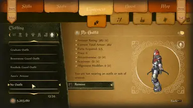 You'll need to be naked (dont trust the menu preview)