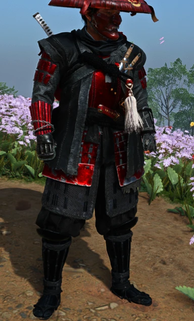 Crimson Red And Black Ghost Armor