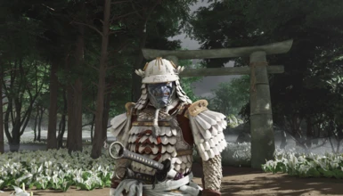 Remove antlers and Samurai Shoulders armor