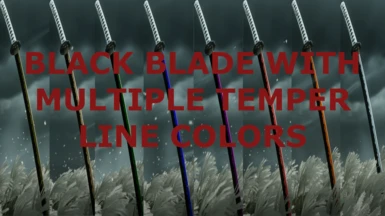 Black Blade with Multiple Temper Line Colors