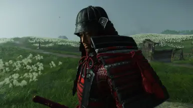 SAMURAI HELMET RED-BLACK REMOVED CRESCENT