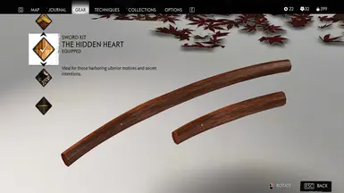 Dark Wood Hidden Heart Katana at Ghost of Tsushima Director's Cut Nexus ...