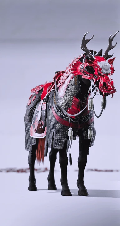 Red Sakai Horse Armor