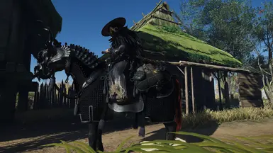 Black Horse Saddle Bags for Black Horse Armor