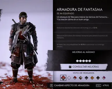 4 Versions of the Red Ghost Armor