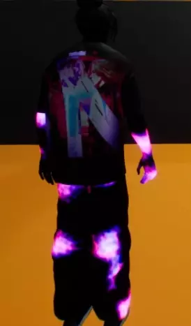Anime shirt with animated tex
