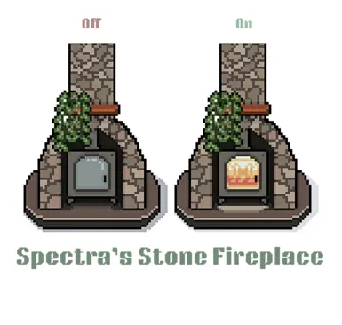 Spectra's Stone Fireplace
