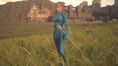 Jill with Zero Suit Samus Suit