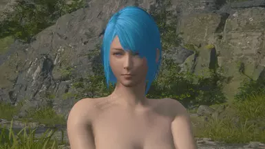 Jill Short Blue Hair (With Hairstyle Pack Support)