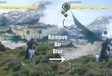 Remove forced blur while high in the air