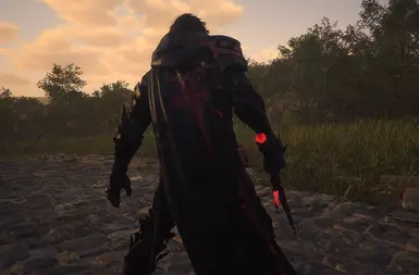Red banner on cape