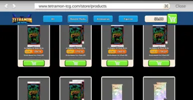 The booster packs in the store