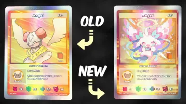 Old vs New example (Angez silver edition base foil)