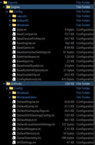 Extracted Engine and Game Configs