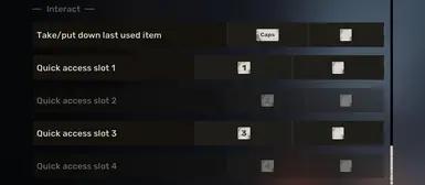 Tappable Quick Slots