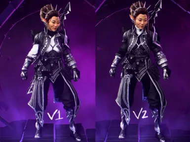 V1, black/white. V2, white/black