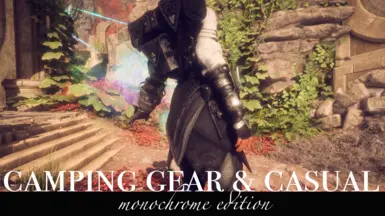 camping gear and casual outfit