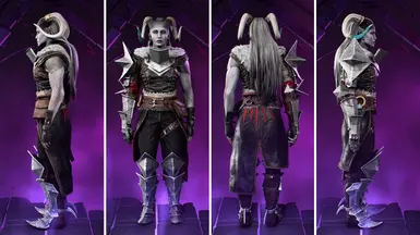 Kirkwall's Finest - Higher Contrast - SILVER - On a Qunari model.