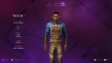 Koris Thorne (Male, Elven, Rogue, Grey Warden) 