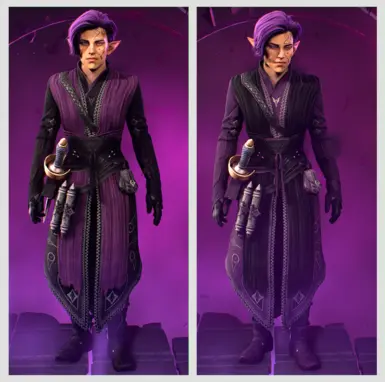 Veilguard Rebel's Robe Original vs Reversed in optional files