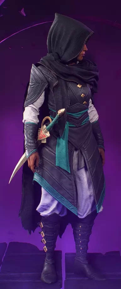 Minrathous Citizen's Outfit teal with Rogue Hood